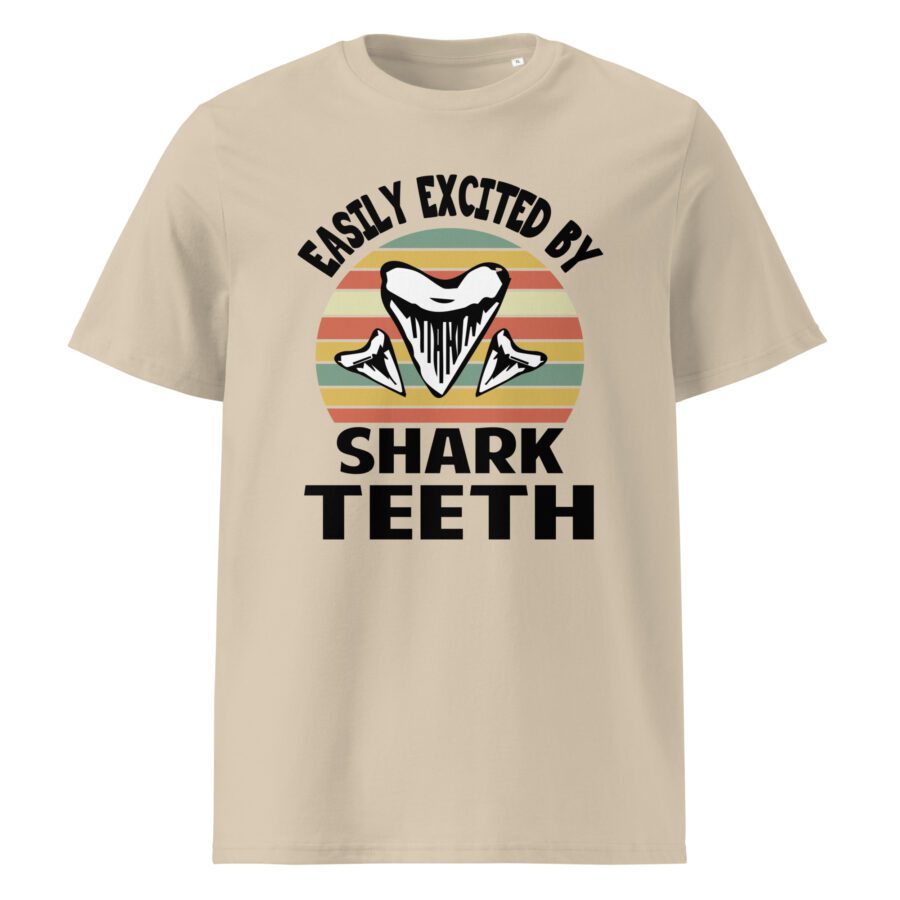 Easily Excited by shark teeth Unisex organic cotton t-shirt - Image 2