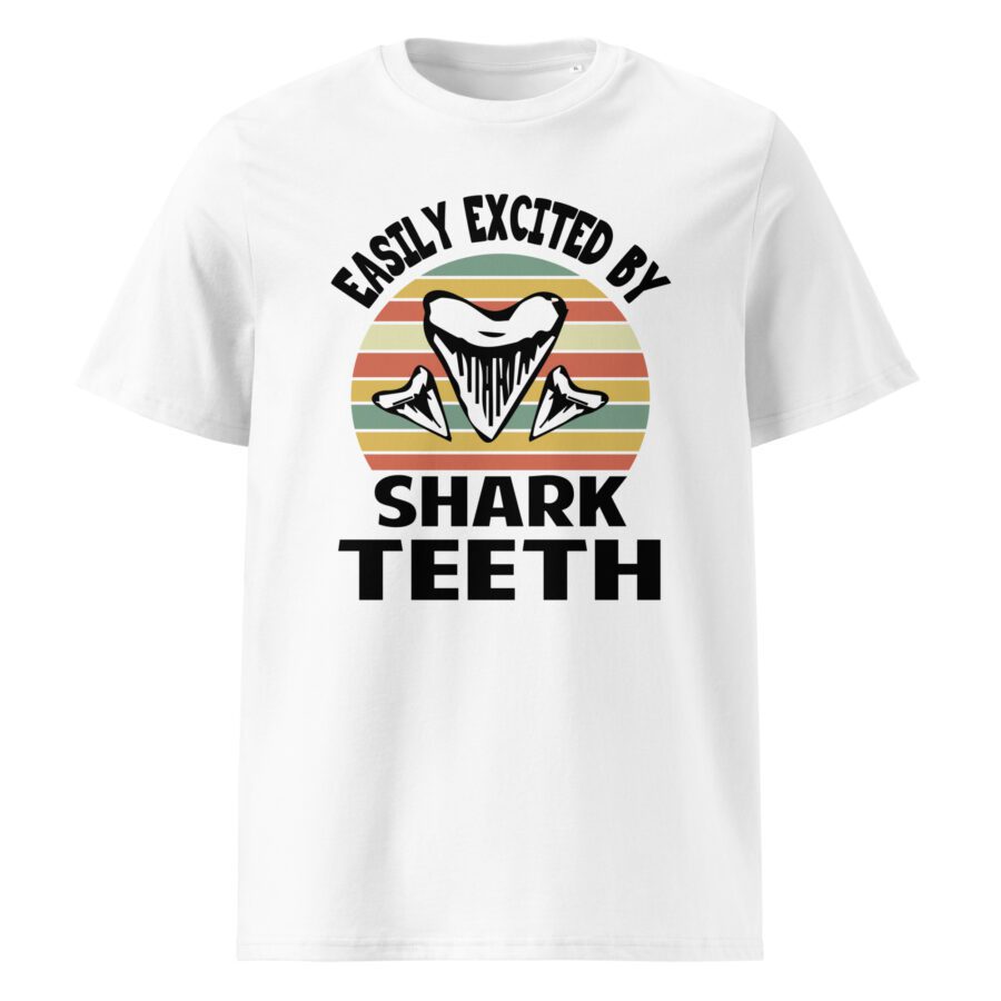 Easily Excited by shark teeth Unisex organic cotton t-shirt - Image 6