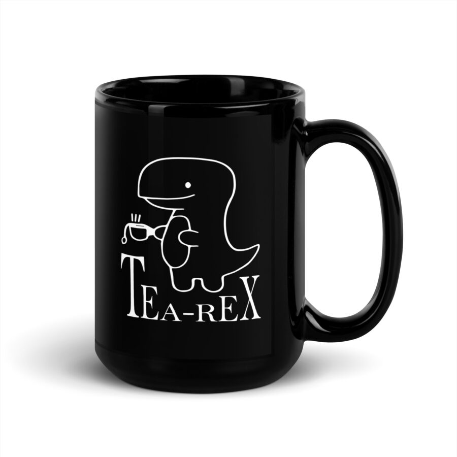 Tea-Rex Black Mug - Image 2