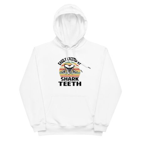 Easily Excited by shark teeth Unisex organic cotton t-shirt