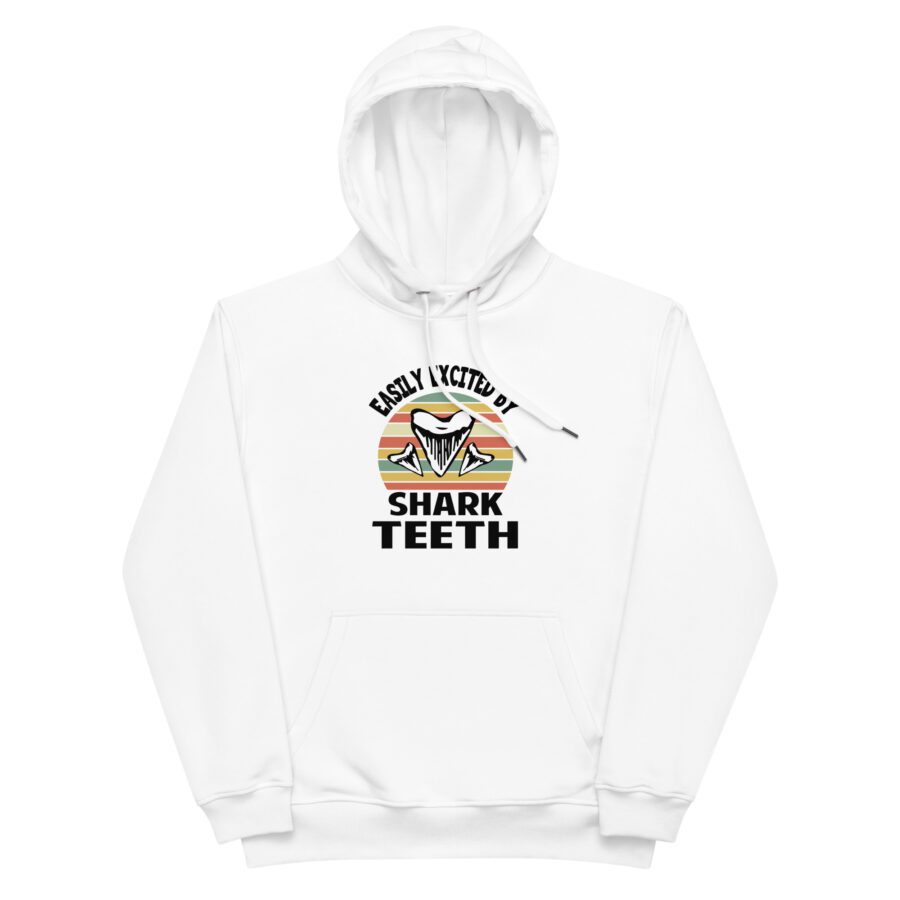 Easily Excited by shark teeth Unisex organic cotton t-shirt