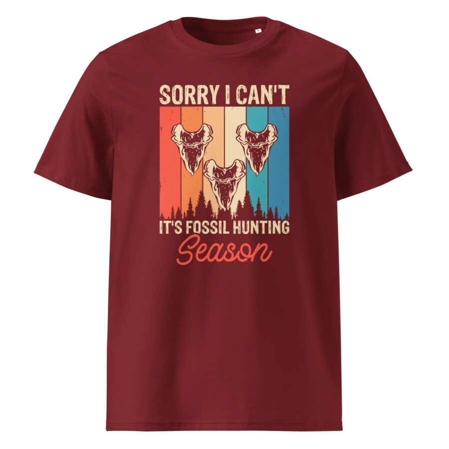 Sorry i can't it's fossil hunting season - Unisex cotton t-shirt - Image 5
