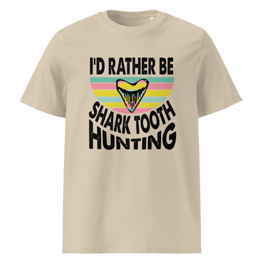 I'd rather be shark tooth hunting - Unisex organic cotton t-shirt - Image 3