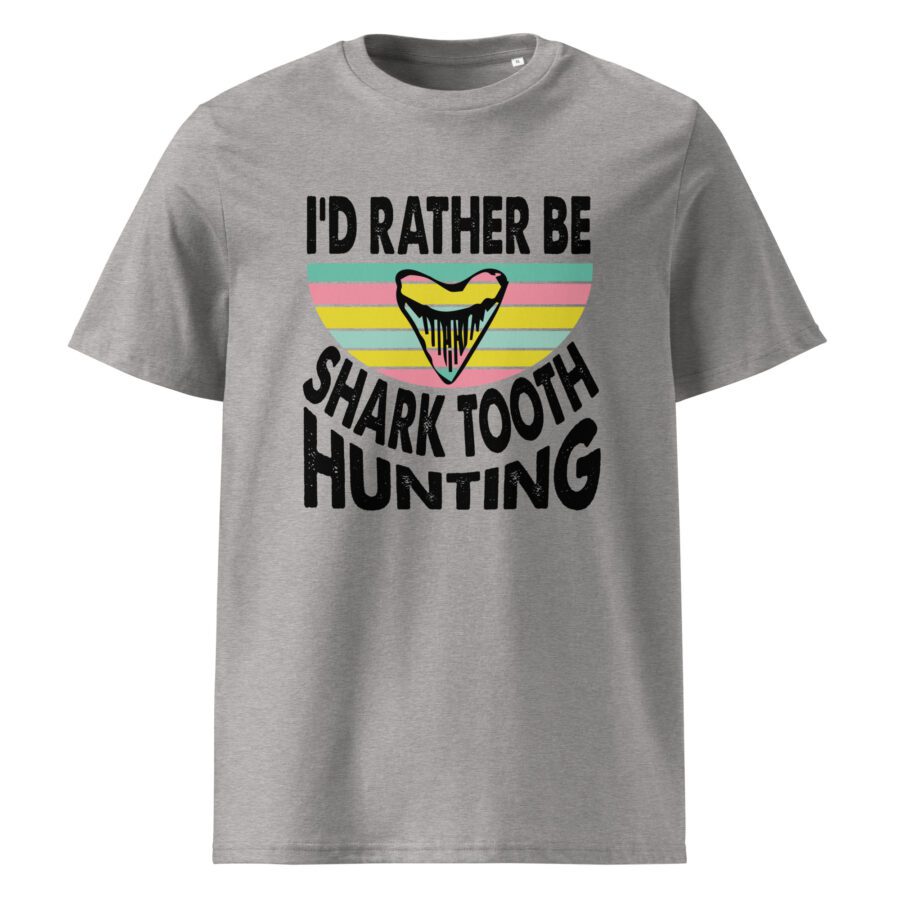 I'd rather be shark tooth hunting - Unisex organic cotton t-shirt - Image 2