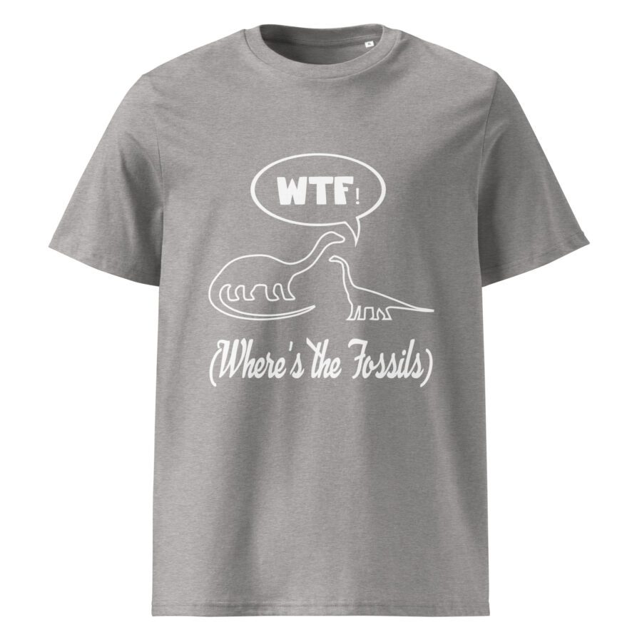 "WTF Where's The Fossils" - Unisex cotton t-shirt - Image 10