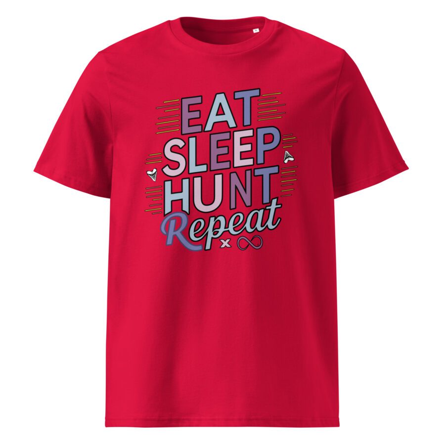 "Eat Sleep Hunt Repeat" Unisex organic cotton t-shirt - Image 6