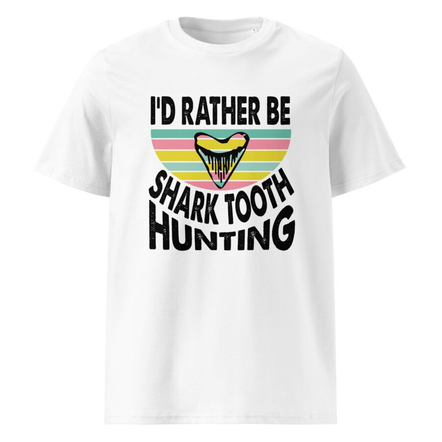 I'd rather be shark tooth hunting - Unisex organic cotton t-shirt - Image 6