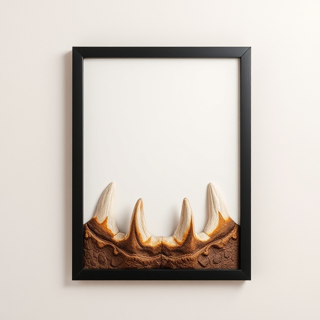 décoration with dinosaur teeth