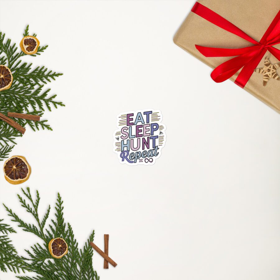 "Eat Hunt Repeat" Sticker - Image 3