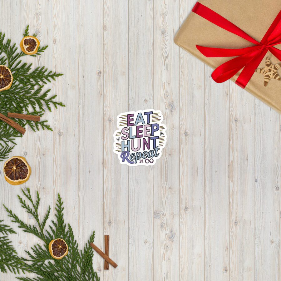 "Eat Hunt Repeat" Sticker - Image 2