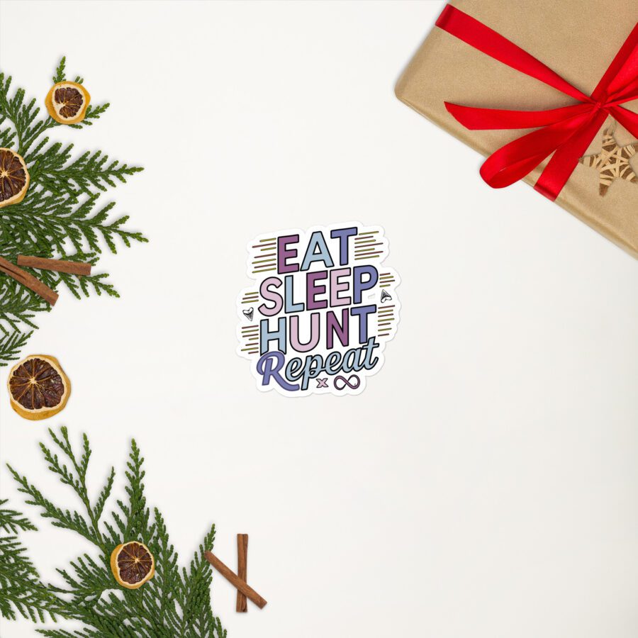 "Eat Hunt Repeat" Sticker - Image 5