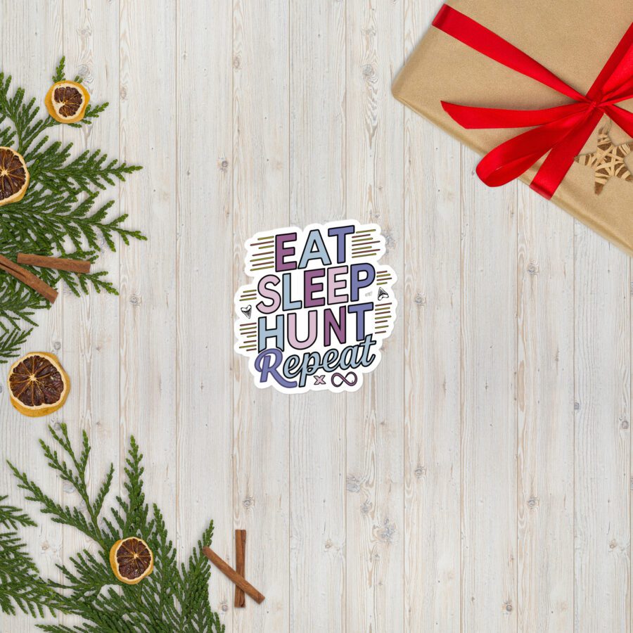 "Eat Hunt Repeat" Sticker - Image 4