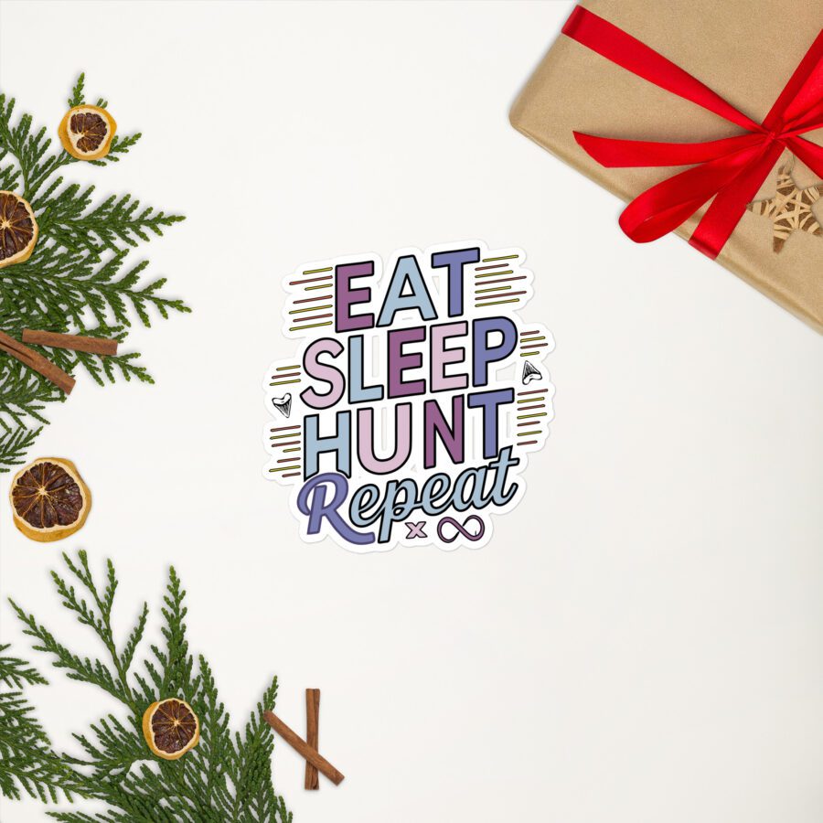 "Eat Hunt Repeat" Sticker - Image 6