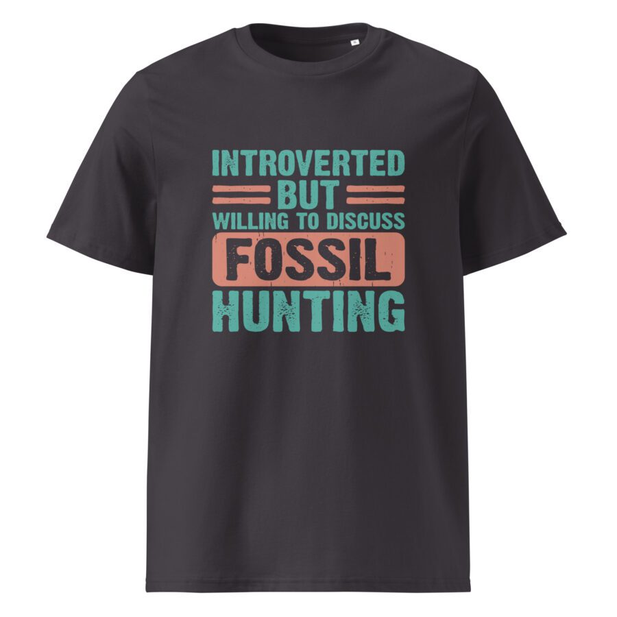 ''Introverted but willing to discuss fossil hunting'' Unisex cotton t-shirt - Image 5