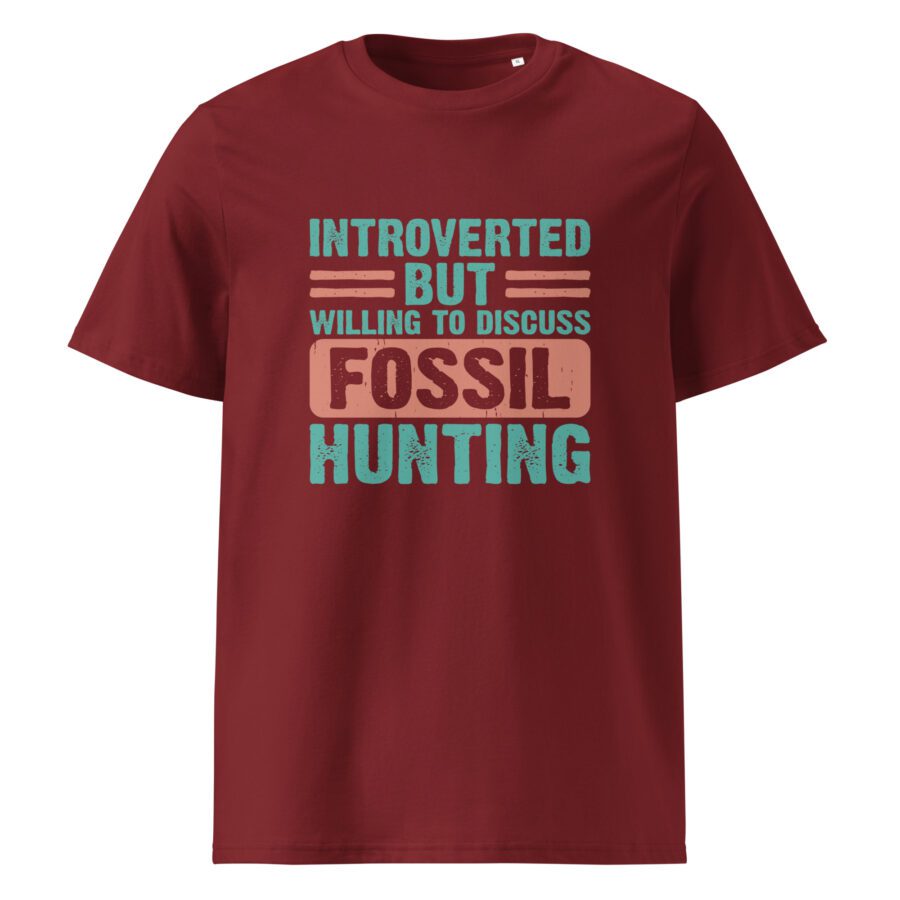 ''Introverted but willing to discuss fossil hunting'' Unisex cotton t-shirt - Image 4