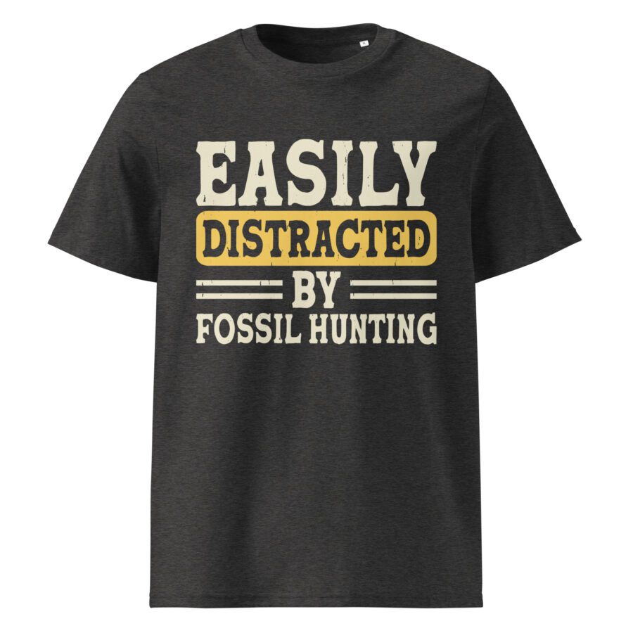 ” Easily distracted by fossil hunting” Unisex organic cotton t-shirt - Image 3