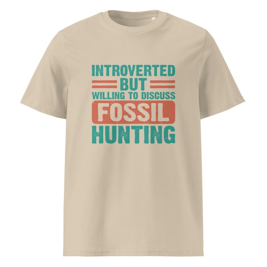 ''Introverted but willing to discuss fossil hunting'' Unisex cotton t-shirt - Image 6