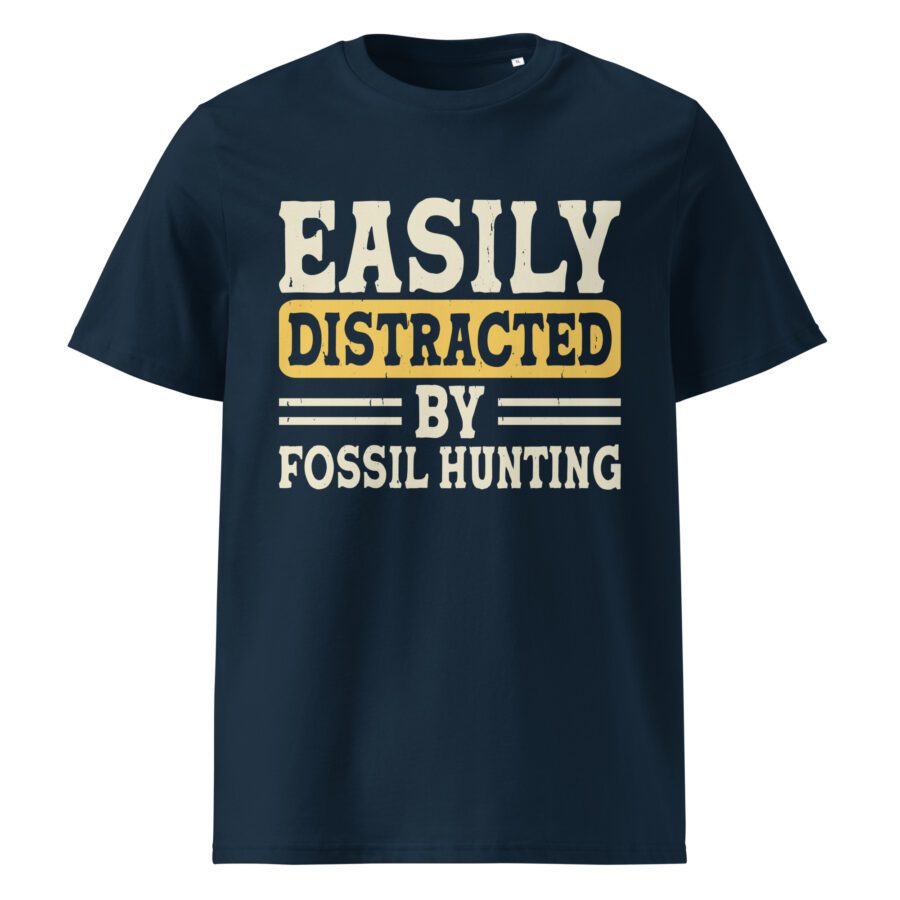 ” Easily distracted by fossil hunting” Unisex organic cotton t-shirt - Image 2